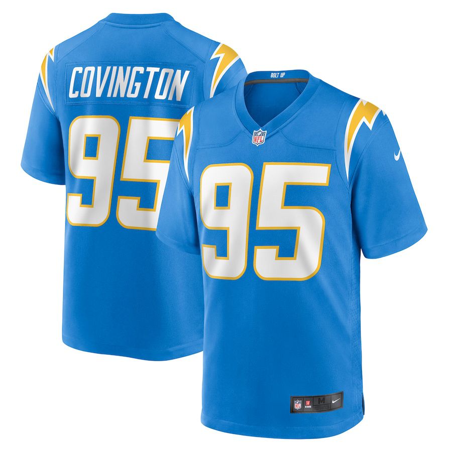 Men Los Angeles Chargers #95 Christian Covington Nike Powder Blue Game NFL Jersey